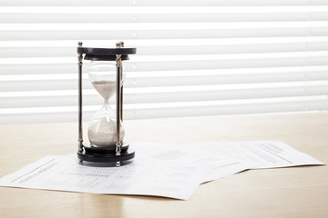 sand timer at the office.