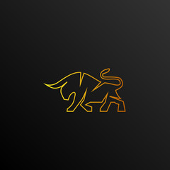 bull logo icon concept vector design