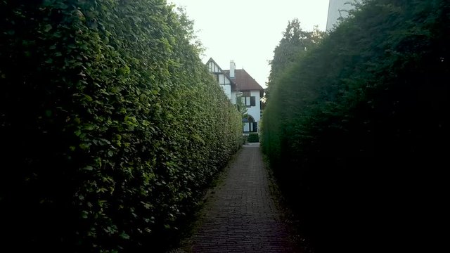 walking in a alley in the hilversum, the netherlands