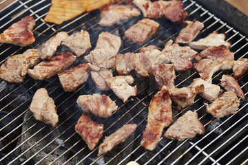 meat on grill