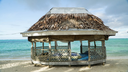 Fale bungalow at the beach in Savaii, Samoa © Michaela