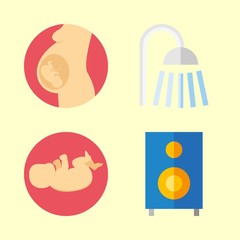 mother icons set. Vector illustration