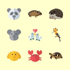 Obraz premium 9 animal icons set