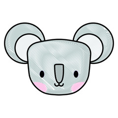 cute koala icon over white background, vector illustration