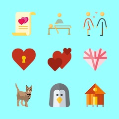 family vector icons set. love, hearts, heart and boyfriend in this set