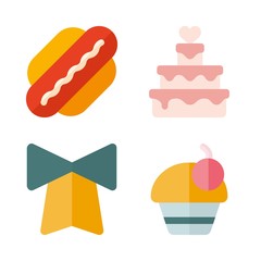 eat icons set. food, shiny, event and hot graphic works