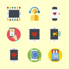 9 telephone icons set