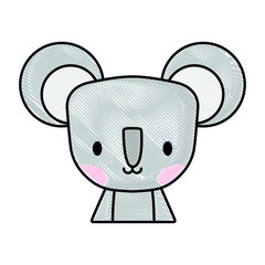 cute koala icon over white background, vector illustration
