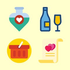 drink icons set. dress, variety, closeup and retail graphic works