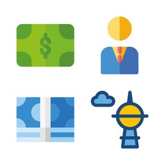 finance vector icons set. manager, money, money icons and skyscraper in this set