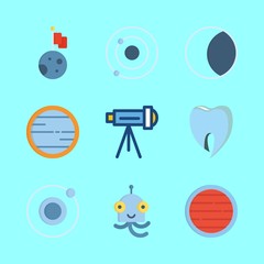 9 science icons set