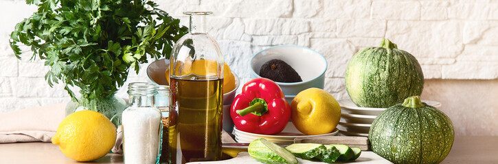 Healthy cooking background