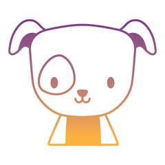 cute dog icon over white background, vector illustration