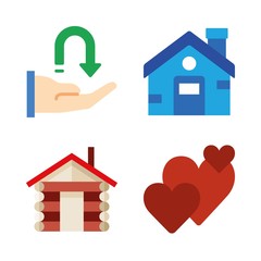 family icons set. love, landscape, couple and red graphic works - 217090137