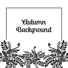 Autumn background with floral style vector illustration