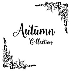 Card for autumn with flower design vector illustration