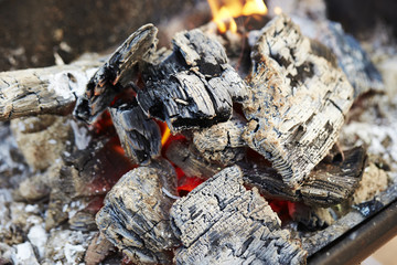 charcoal fire 