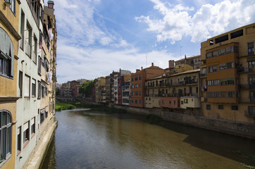 The bright city of Gerona on the river