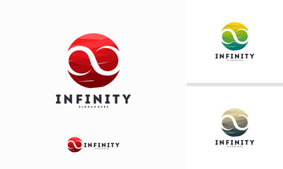 Abstract Circle Infinity logo designs concept vector, Loop logo symbol