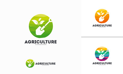 Abstract Circle Agriculture logo designs concept vector, Nature logo template