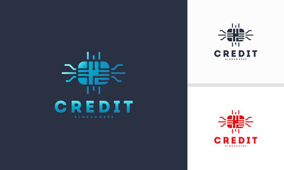 Credit Card logo designs concept vector, Electronic Payment logo template