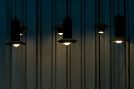 Set of modern ceiling lamp interior lighting bulbs decoration contemporary