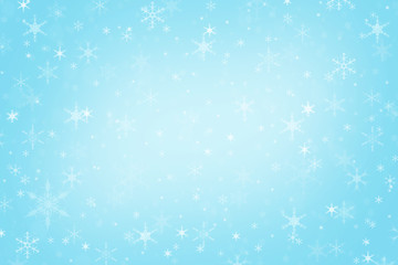 Naklejka na ściany i meble Abstract blue Christmas winter background