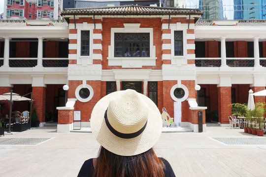 Tourist Is Visiting Tai Kwun Centre For Heritage And Art Museum New Travel Place In Central District In Hong Kong.