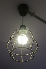 Old fashion hanging light bulb