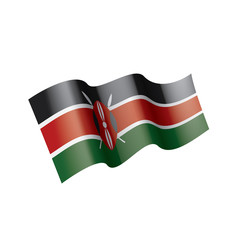 Kenya flag, vector illustration on a white background