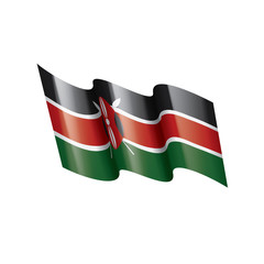 Kenya flag, vector illustration on a white background
