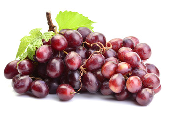 Grapes on a white background