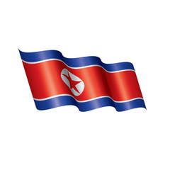 North Korea flag, vector illustration on a white background