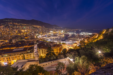 Fototapeta na wymiar Monte Carlo city, Monaco at night