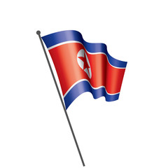 North Korea flag, vector illustration on a white background