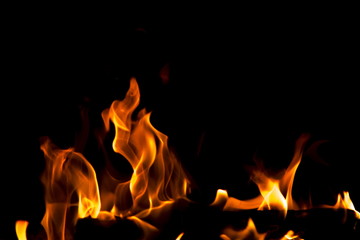 Abstract fire on black background