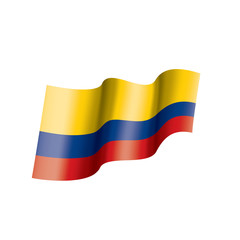 Colombia flag, vector illustration on a white background