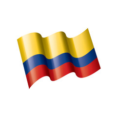 Colombia flag, vector illustration on a white background