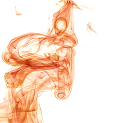 Red smoke on white background