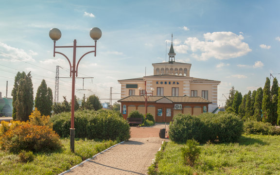 KOVEL, UKRAINE: Railway station of Kovel.