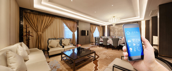 smart home in living room