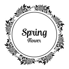 Spring flower card hand draw design vector illustration