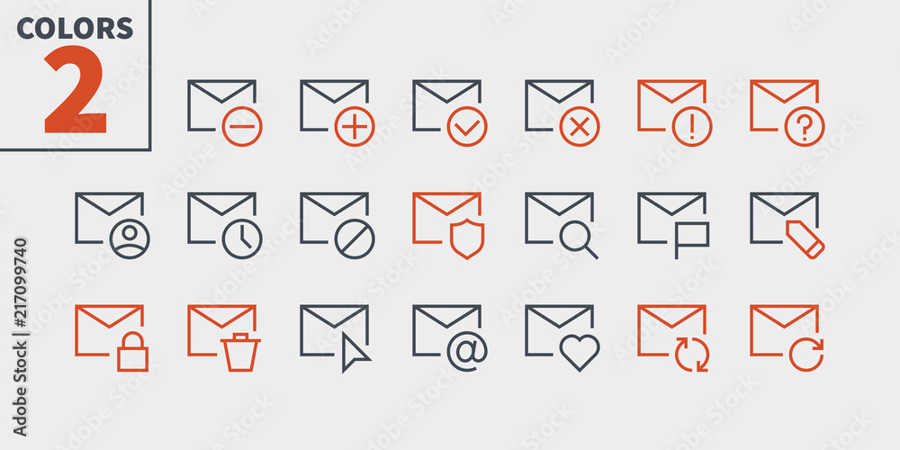 Poster email ui pixel perfect well-crafted vector thin line icons 48x48 ready for 24x24 grid for web graphi