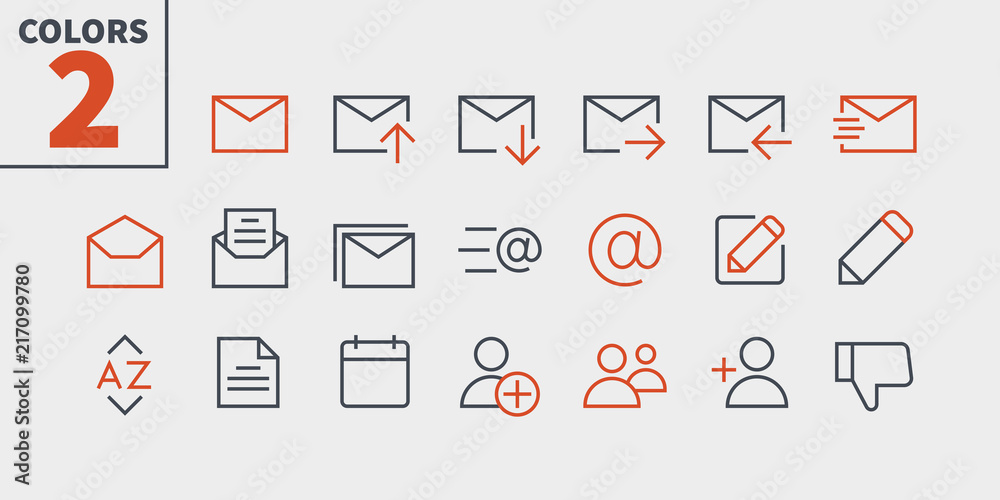 Poster email ui pixel perfect well-crafted vector thin line icons 48x48 ready for 24x24 grid for web graphi