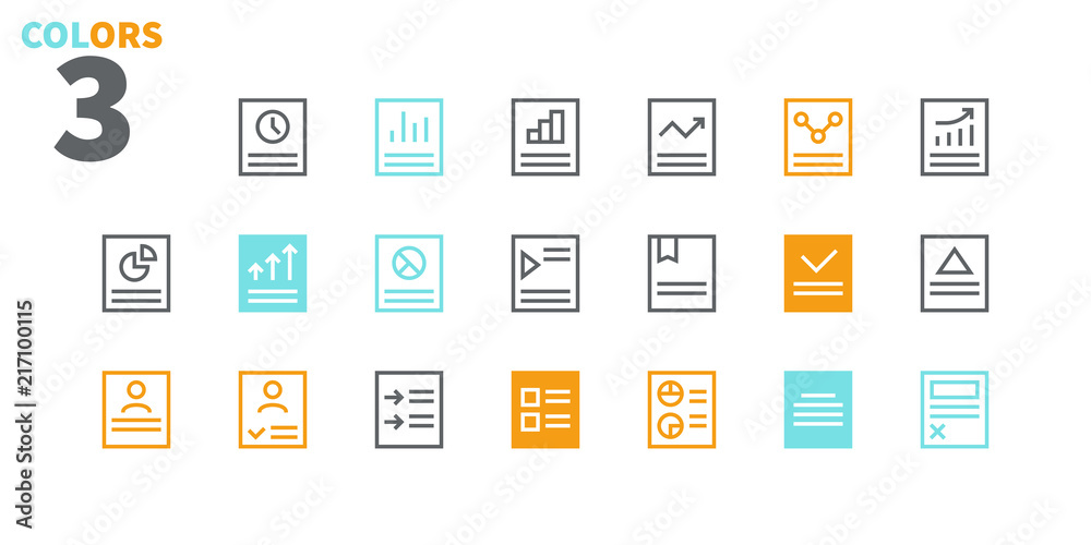 Poster report ui pixel perfect well-crafted vector thin line icons 48x48 ready for 24x24 grid for web graph