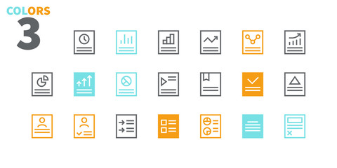 Report UI Pixel Perfect Well-crafted Vector Thin Line Icons 48x48 Ready for 24x24 Grid for Web Graphics and Apps with Editable Stroke. Simple Minimal Pictogram Part 1-3