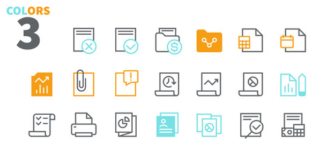 Report UI Pixel Perfect Well-crafted Vector Thin Line Icons 48x48 Ready for 24x24 Grid for Web Graphics and Apps with Editable Stroke. Simple Minimal Pictogram Part 3-3