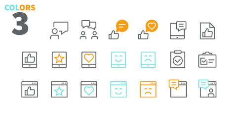 Emotions UI Pixel Perfect Well-crafted Vector Thin Line Icons 48x48 Ready for 24x24 Grid for Web Graphics and Apps with Editable Stroke. Simple Minimal Pictogram Part 5-5