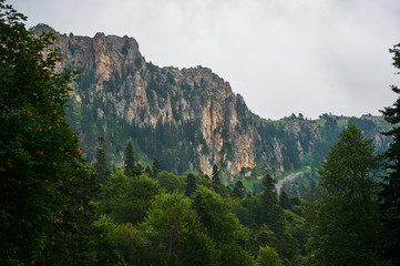 The Caucasus mountains in Russia