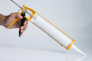 Glue gun for working with silicone adhesives and other construction fillers.